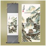 国画长城风景画夏日长城山水画送老外卷轴画办公室店铺丝绸画挂画