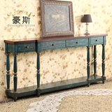 特价促销美式乡村古典彩绘欧式玄关桌玄关柜 台储物案条长桌创意