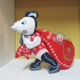 特色民间手工艺品 老鼠拉钱袋布偶中式招财摆件布艺生肖鼠吉祥物