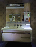 包邮 洗手盆pvc浴室柜组合送龙头 玉石台面镜前灯一体吊柜落地柜