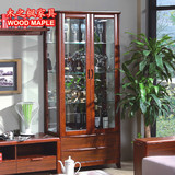 实木酒柜现代餐柜简约橱柜茶水柜客厅简约置物架展示架橡木家具