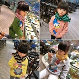 2015冬装韩版新品 女童中小童宝宝卫衣圆领卡通上衣加绒套头加厚