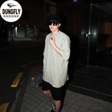 DUNGFLY 韩国正品代购男装夏季新款韩版中长款潮流特宽松短袖T恤
