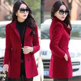 韩版衣服25-40岁秋冬装中年少妇女装呢子大衣短款毛呢外套