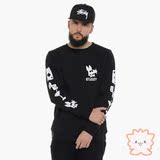 美国正品STUSSY/潮牌 STAY PAID CREW2015新款黑色时尚男士卫衣