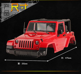 正版1:10牧马人车壳SCX10/D90改装模型jeep仿真可开门敞篷攀爬车
