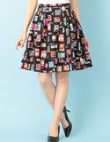 日本代购dollygirl by annasui03光泽质感异国风情印花图案半身裙
