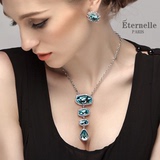 法国Eternelle采用施华洛世奇元素水晶饰品吊坠 长款项链女士配饰