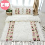 韩国直邮田园风格纯棉韩式地床日式可折叠榻榻米垫地板床地铺床品