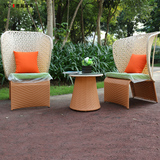 时尚创意藤椅三件套阳台桌椅休闲咖啡桌椅套件露台椅子茶几组合