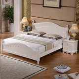 韩式床 田园床 公主床 实木双人床1.8米 简欧床1.5米白色卧室家具