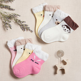 宝宝袜子春秋0-1-3岁儿童薄款松口防滑可爱卡通棉质婴儿韩版立体