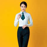 新款中国邮政工作服 女长袖衬衫秋冬季储蓄银行制服 银行长袖衬衣
