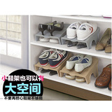 日本进口 上下双层立体收纳鞋架鞋柜一体式鞋托塑料收纳架鞋盒
