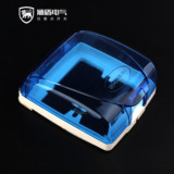 狮盾插座防水盒86型防溅盒防水盖塑料壳防水罩开关保护盖透明蓝色
