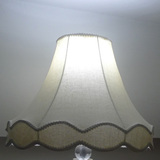 欧式台灯罩米色布艺大号灯罩客厅落地灯罩床头布艺牛角支架灯罩罩