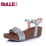 Belle/百丽夏季专柜同款亮片布女凉鞋3E3C2BL5