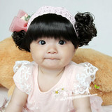 包邮新品韩版女宝宝婴儿头饰 刘海发带儿童假发帽子 0-1-2-3-4岁