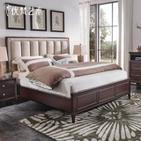 优梵艺术巴洛美式软包床小户型双人床卧室布艺大床1.8米简约现代