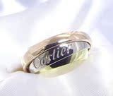 Cartier/卡地亚18K三色金三位一体戒指51号二手正品