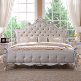 欧式床双人床实木床1.8米1.5m橡木床新古典结婚床真皮公主双人床