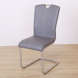 现代灰色皮革酒店家用休闲靠背椅 时尚创意铁艺椅子9706-ADIL