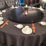 餐桌玻璃转盘圆桌转盘黑色钢化玻璃圆桌转盘10MM可订做