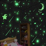 夜光荧光星星墙贴创意立体墙贴卧室儿童房宿舍寝室装饰3D可移除贴