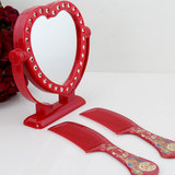 婚庆用品结婚镜子 新娘化妆镜子红色上头镜 新人用品红镜子