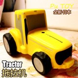 日本 迷你PU拖拉机 柔软可捏 环保材料 汽车模型玩具 装饰品摆件