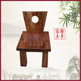 原生态老榆木椅子靠背椅茶桌椅宜家实木小椅子阳台休息椅学习椅
