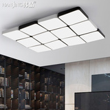超薄LED吸顶灯长方形客厅灯大气简约现代大厅创意节能灯铁艺灯具