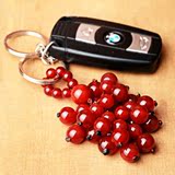 玛瑙钥匙扣男女士汽车钥匙挂件创意水晶钥匙链情侣钥匙扣