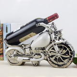 欧式陶瓷摩托车高档银白葡萄红酒瓶展示架子电视柜创意工艺品摆件