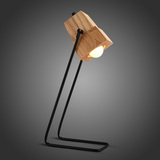 中能灯具简约创意时尚个性实木台灯 木质书桌灯 书房咖啡厅装饰灯