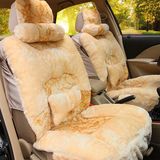 新款冬季卡通短毛绒汽车坐垫女全包座垫汽车用品可爱羽绒车垫套