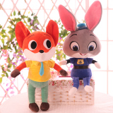 疯狂动物城朱迪兔子公仔尼克狐狸娃娃抱枕毛绒玩具生日礼物女liwu