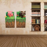 3D立体墙贴我的世界游戏周边 Minecraft可移除贴纸卧室儿童房装饰