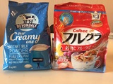 澳洲进口德运全脂奶粉和日本进口卡乐比水果即食麦片组合