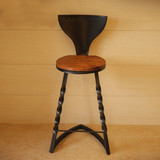美式复古铁艺实木吧椅星巴克创意酒吧高脚椅个性休闲靠背吧台椅