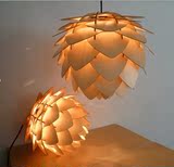 北欧现代实木松果吊灯个性创意客厅餐厅卧室设计师的灯美式吊灯