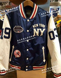 MLB专柜正品代购 15冬季新款深蓝色男士加厚铺棉棒球服外套51433
