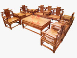 红木沙发 全实木家具 中式仿古红木家具 非洲黄花梨木勾仔沙发