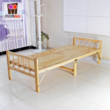 纯实木儿童老年房临时可收纳单人床0.8 1.0 1.2米精工柏木折叠床