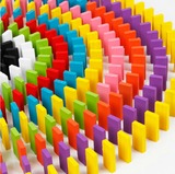 创想多米诺骨牌 实木制国际标准成人儿童益智玩具1000片12色机关