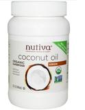 现货包邮美国进口Nutiva Coconut Oil 纯天然有机特级初榨椰子油