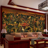复古世界名人墙大型壁画酒店别墅楼欧式宫庭墙纸个性无缝壁画