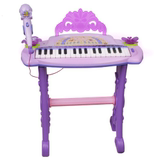 a钢琴款幼儿童电子琴粉色带麦克风26岁小女孩早教音乐玩具