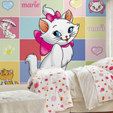 卡通墙纸壁画 迪士尼猫咪大型壁画墙纸 儿童房卧室床头背景墙壁纸