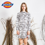 Dickies2015秋季新款女式印花连衣裙 涂鸦字母长袖裙子153W20WD06